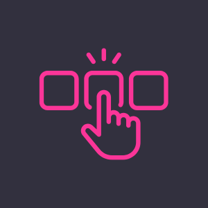 Eine Hand, die einen der verfügbaren Boni aus einer Reihe von Bonusoptionen auswählt.